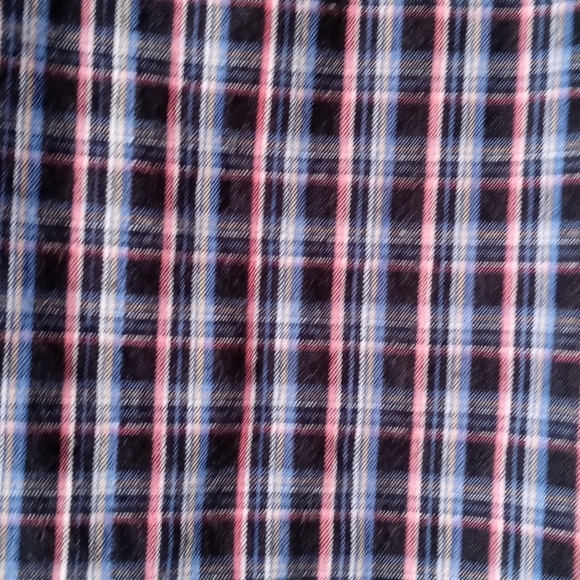 Just a Cheap Shirt Men's Plaid Long Sleeve Button- Down.  Size S. Red, Blue. - Picture 6 of 15